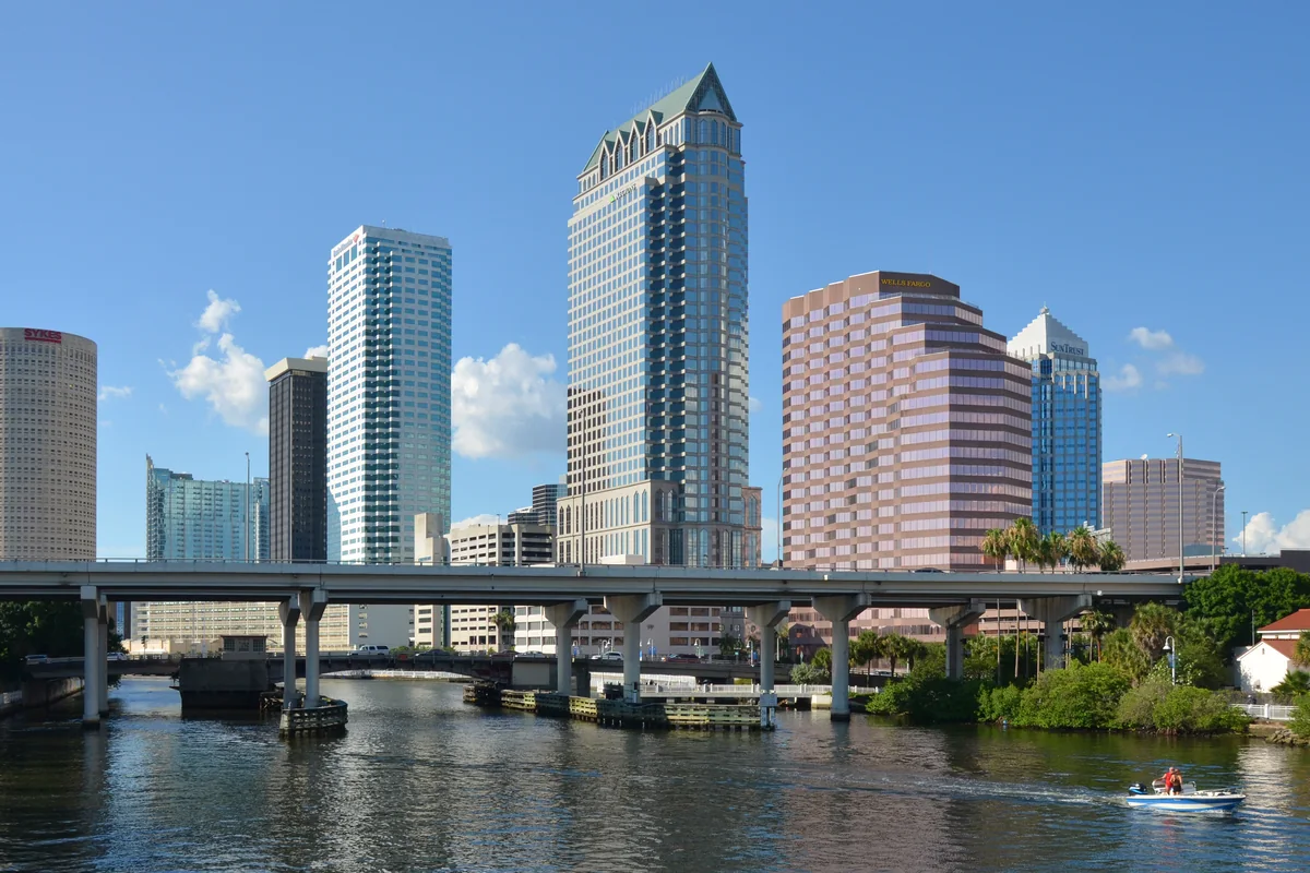 Downtown Tampa, Florida, shown for geographic context; not a law office or collision scene.